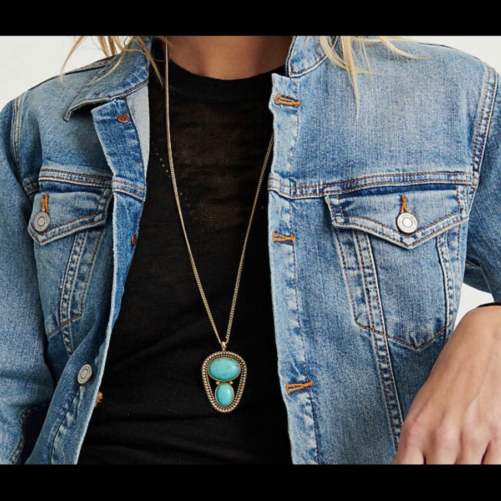 Lucky 🍀Brand Women’s Turquoise Gold Necklace